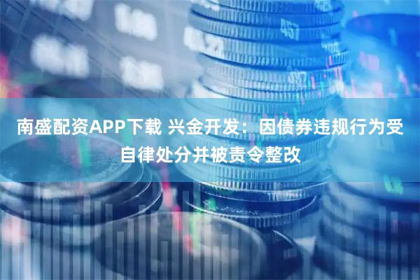 南盛配资APP下载 兴金开发：因债券违规行为受自律处分并被责令整改